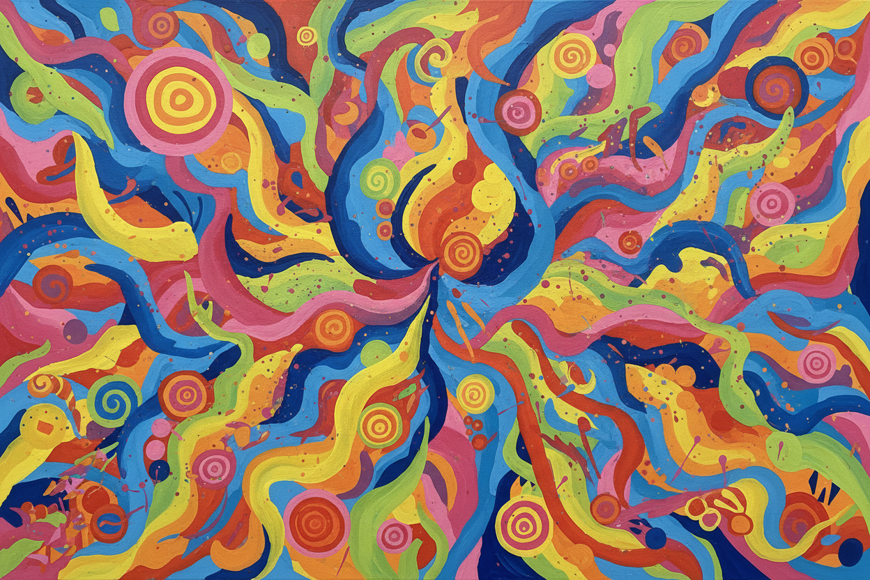 funky colorful abstract art image